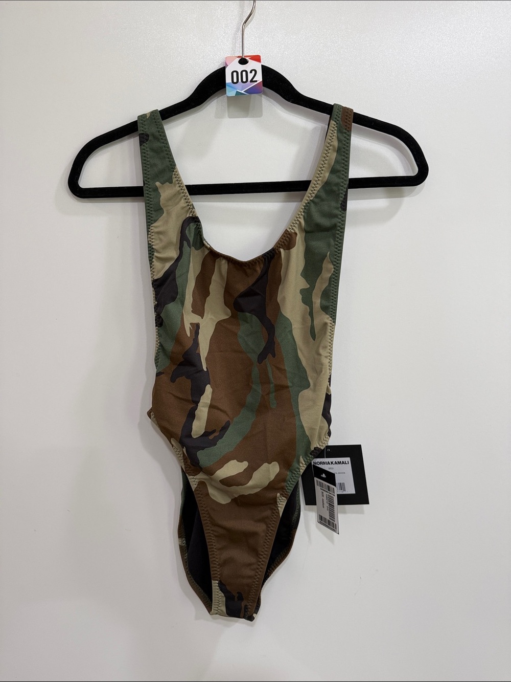 Norma Kamali Marissa Camouflage One-Piece Swimsuit - Picture 3 of 9